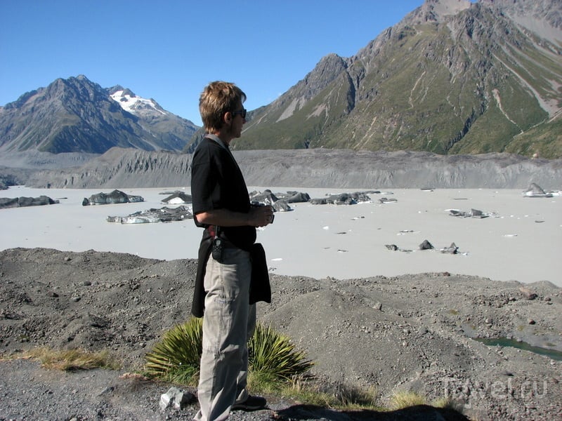 В стране антиподов. Черные айсберги Тасманова озера / Фото из Новой Зеландии