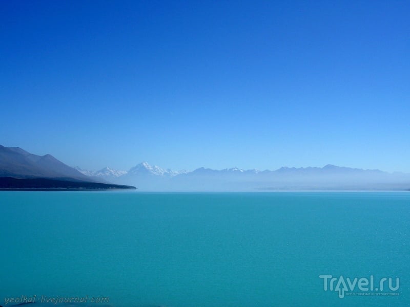 В стране антиподов. Озеро Текапо: голубое-голубое, не бывает голубей... / Фото из Новой Зеландии