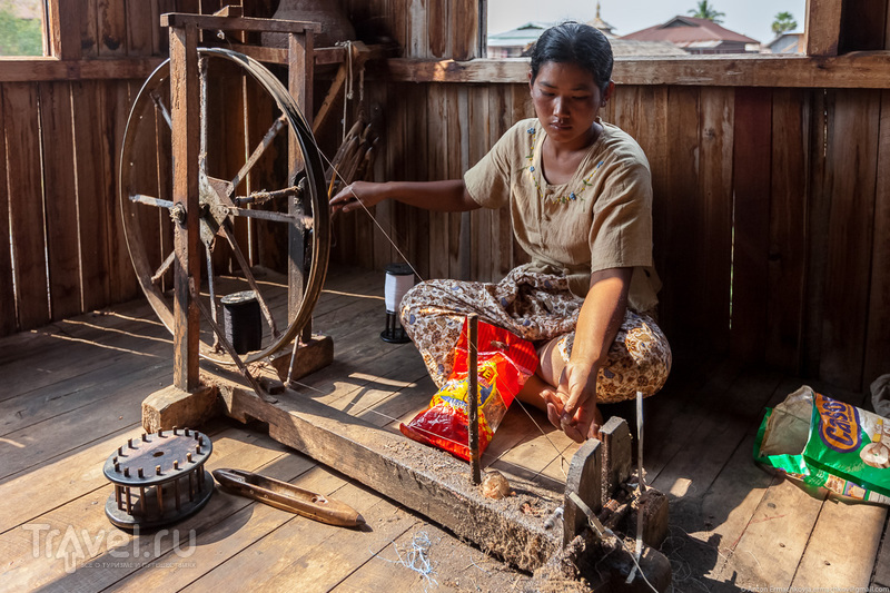 Бирма. Озеро Инле. Ткацкая фабрика / Фото из Мьянмы