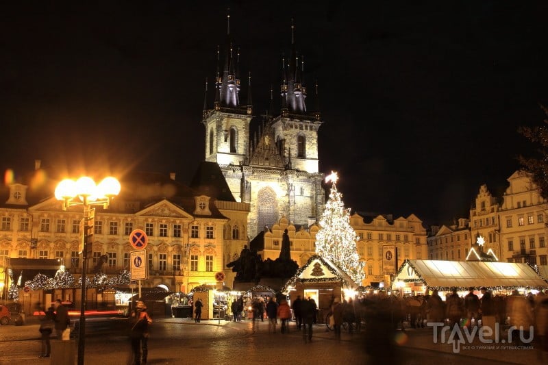 Прага ночью / Чехия