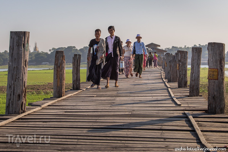 Мьянма. Ловля солнца на тиковом мосту / Фото из Мьянмы