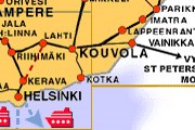 Карта спрямления пути на территории Финляндии // Финские железные дороги