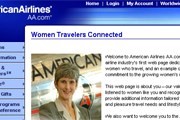 Фрагмент первой страницы специального раздела сайта American Airlines // AA.com/women