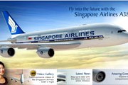 Фрагмент первой страницы промо-сайта A380 Singapore Airlines // Travel.ru