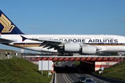 Самолет Airbus A380 авиакомпании Singapore Airlines // Airliners.net