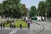 Проект трамвайных путей на одной из площадей Флоренции. // tramvia.fi.it