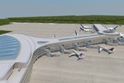 Проект терминала 2 аэропорта Домодедово (вид со стороны действующего терминала) // domodedovo.ru