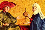 Царь Соломон и  царица Савская // Witz Konrad (1400 – 1445)