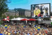 Матчи с участием Швеции - на экране центральной площади Стокгольма. // kungstradgarden.se
