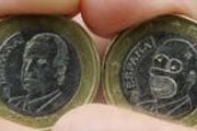 Вместо Хуана Карлоса на монете изображен Гомер Симпсон. // timesonline.co.uk