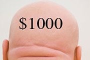 Лысая голова принесет своему обладателю $1000. // коллаж Travel.ru