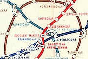 Схема метрополитена 1962 года. // metro.ru