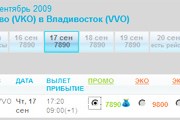 Фрагмент страницы бронирования на сайте "Владивосток Авиа" // Travel.ru