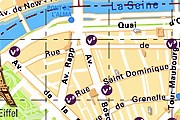 На карте обозначены все велостоянки. // velib.paris.fr