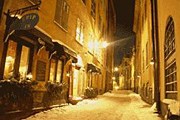 Старый центр Стокгольма в снегу. // svea-tour.ru