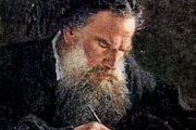Л.Н.Толстой, портрет работы Николая Ге, 1884 год.