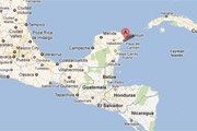 Ураган приближается к восточному побережью Мексики. // Google Maps