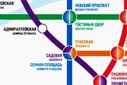 "Адмиралтейская" на схеме линий // Travel.ru