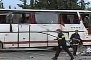 Автобус, на котором ехали российские туристы // skai.gr