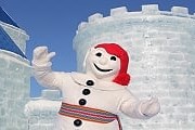 Снежный человечек Бономм - символ карнавала. // Carnaval de Quebec
