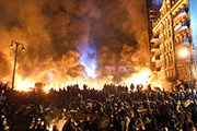 Киев интересует отважных туристов. // Sergei Grits / AP