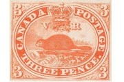 Бобер изображен на первой канадской марке. // Canada Post