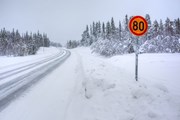 Финская дорога зимой.
