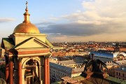 Вид на Санкт-Петербург с колоннады Исаакиевского собора.