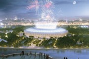 Вид на стадион "Лужники" во время ЧМ по футболу 2018 года.
