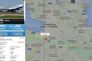 Самолеты Пулково // flightradar24.com