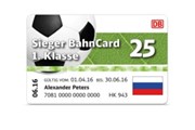 Sieger BahnCard со ставкой на сборную России // bahn.de