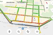 Транспортная ситуация во Внуково утром 18 июня // Яндекс.Карты