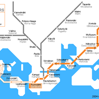Схема метро в Хельсинки