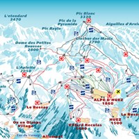Схема трасс в Альп-д'Юэз