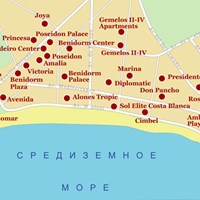 Карта Бенидорма