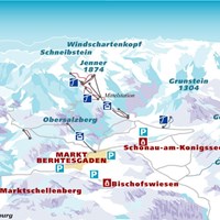 Схема трасс в Берхтесгадене (Баварские Альпы)