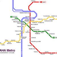 Схема пражского метрополитена