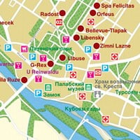 Карта курорта Подебради