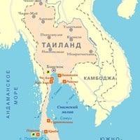 Карта курортов Таиланда