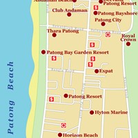 Карта района Патонг (остров Пхукет)