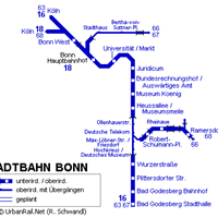 Схема метро в Бонне