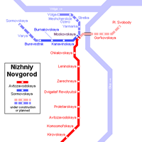 Схема нижегородского метрополитена