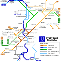 Схема метро в Штутгарте