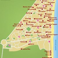 Карта курорта Албена