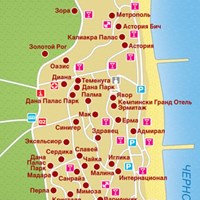 Карта курорта Золотые Пески
