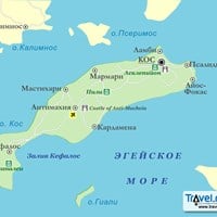 Карта острова Кос