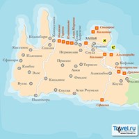 Карта курорта Ханья (остров Крит)