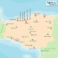 Карта курорта Ретимнон (остров Крит)