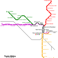 Схема метро в Тунисе