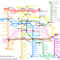 Схема метро в Мехико